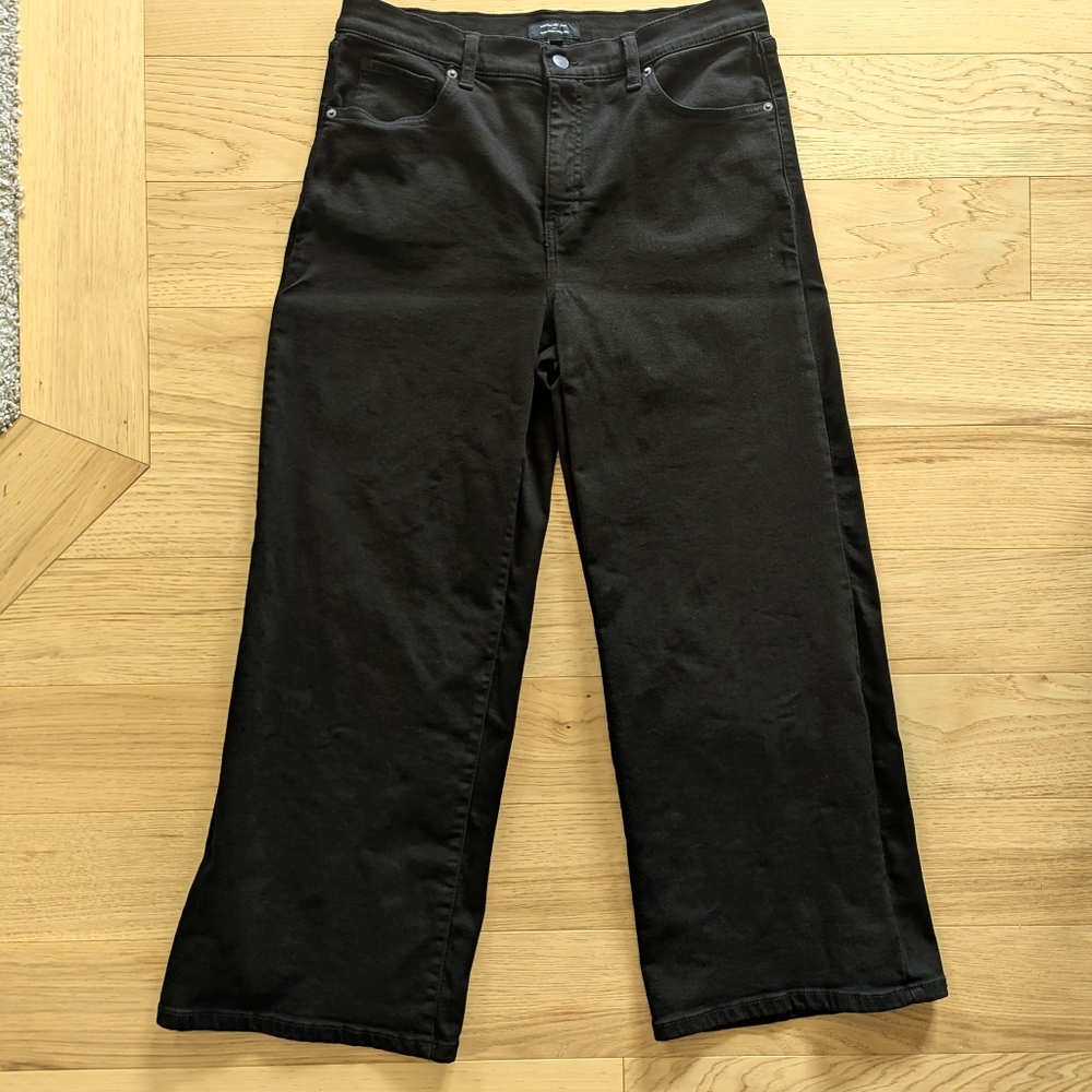 Banana Republic 2025 Wide-Leg High-Rise Jean Black Wash Denim - 31/12 - Picture 2 of 10
